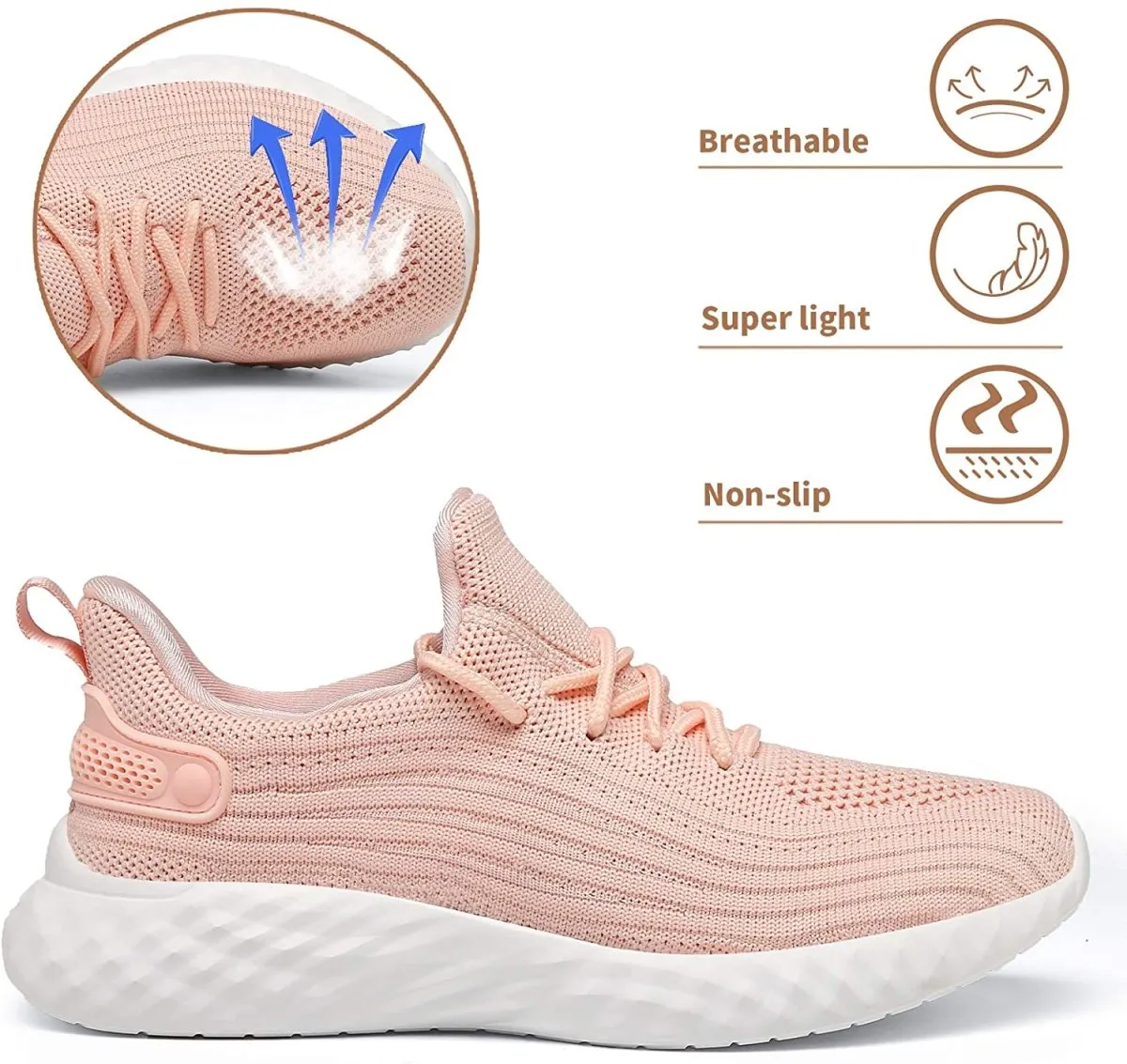 Women's Lightweight Non Slip Breathable Mesh Sneakers