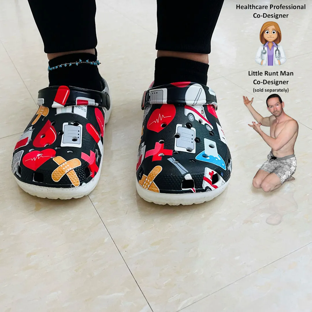 Womens Medical Emoji Clogs aka Mules aka Slides