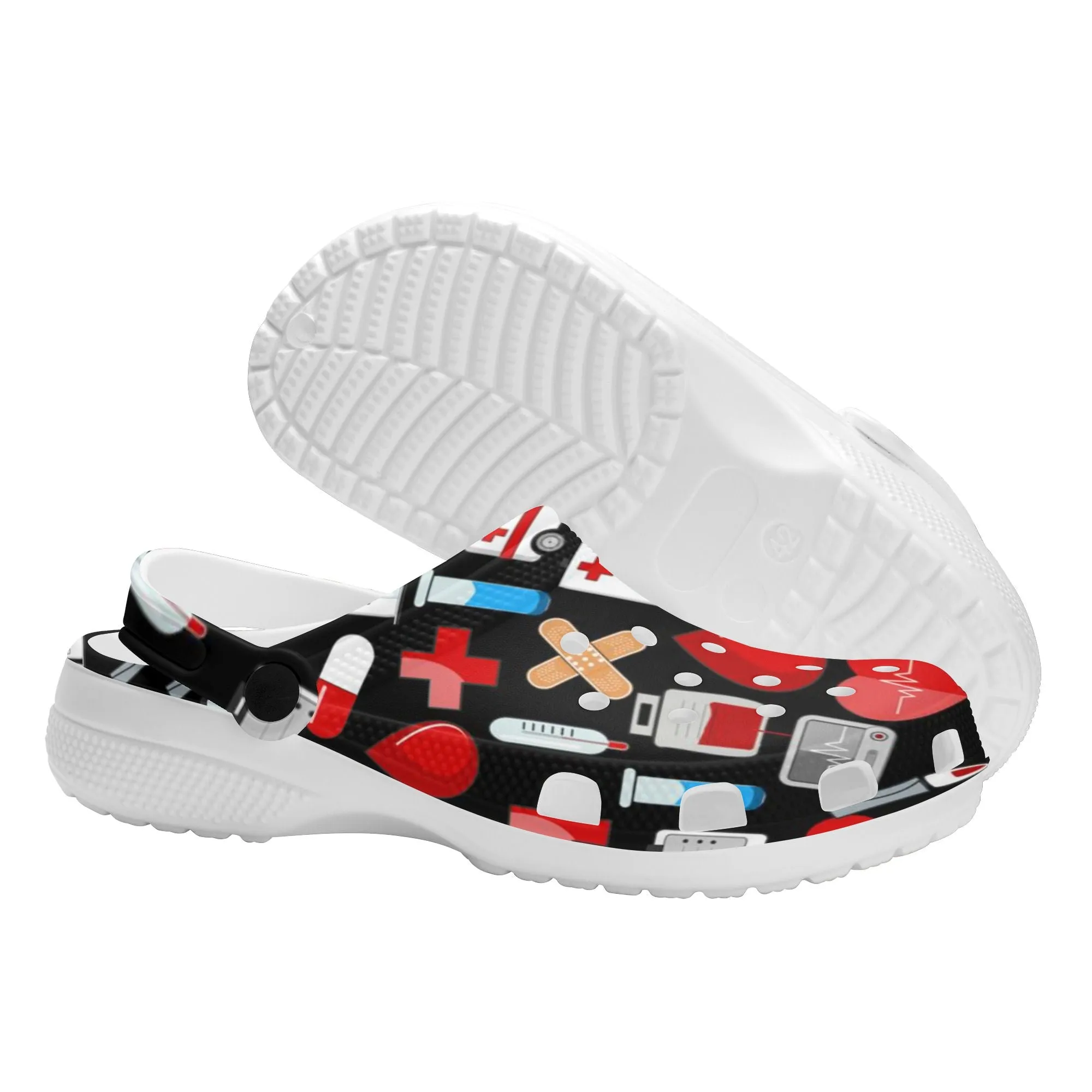 Womens Medical Emoji Clogs aka Mules aka Slides