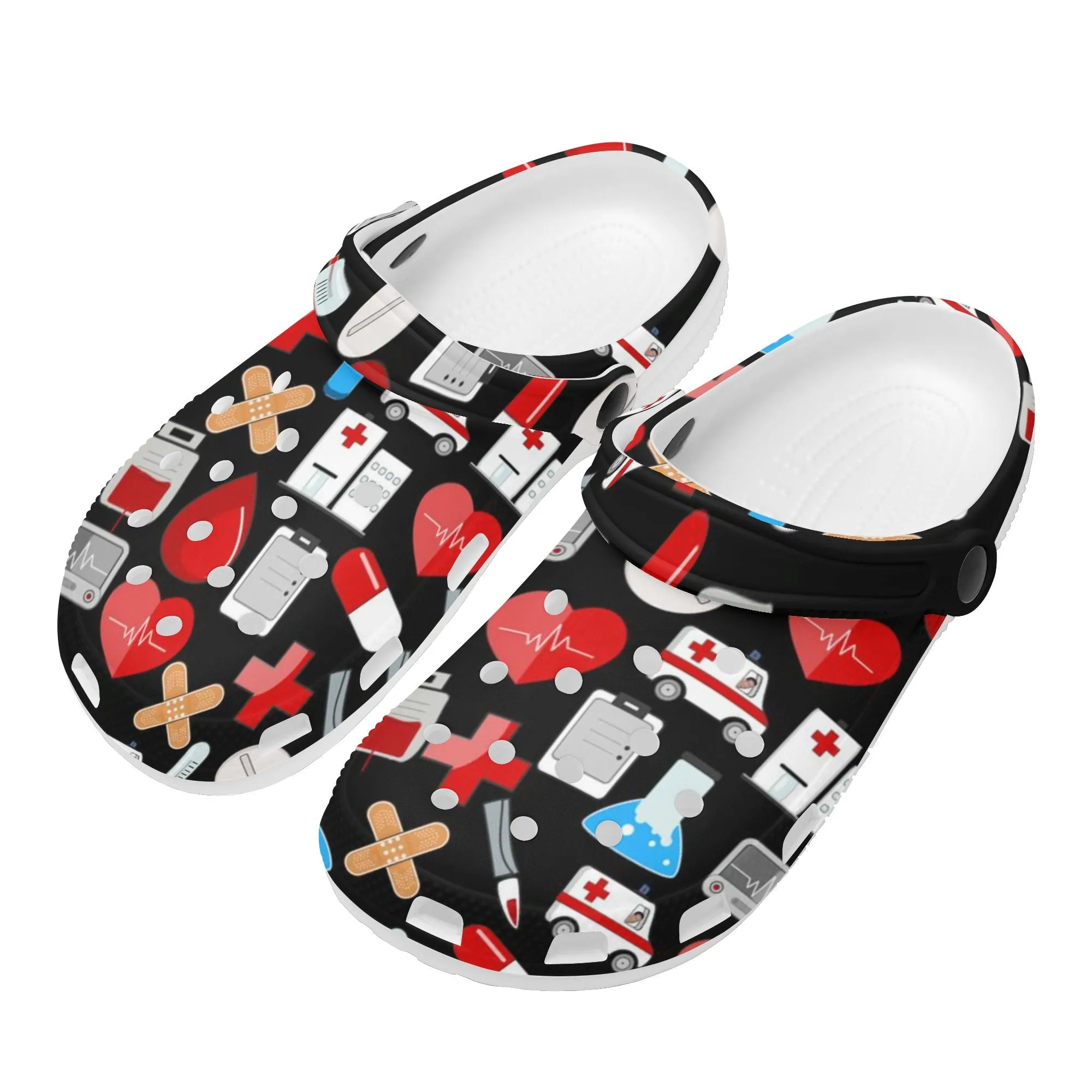 Womens Medical Emoji Clogs aka Mules aka Slides