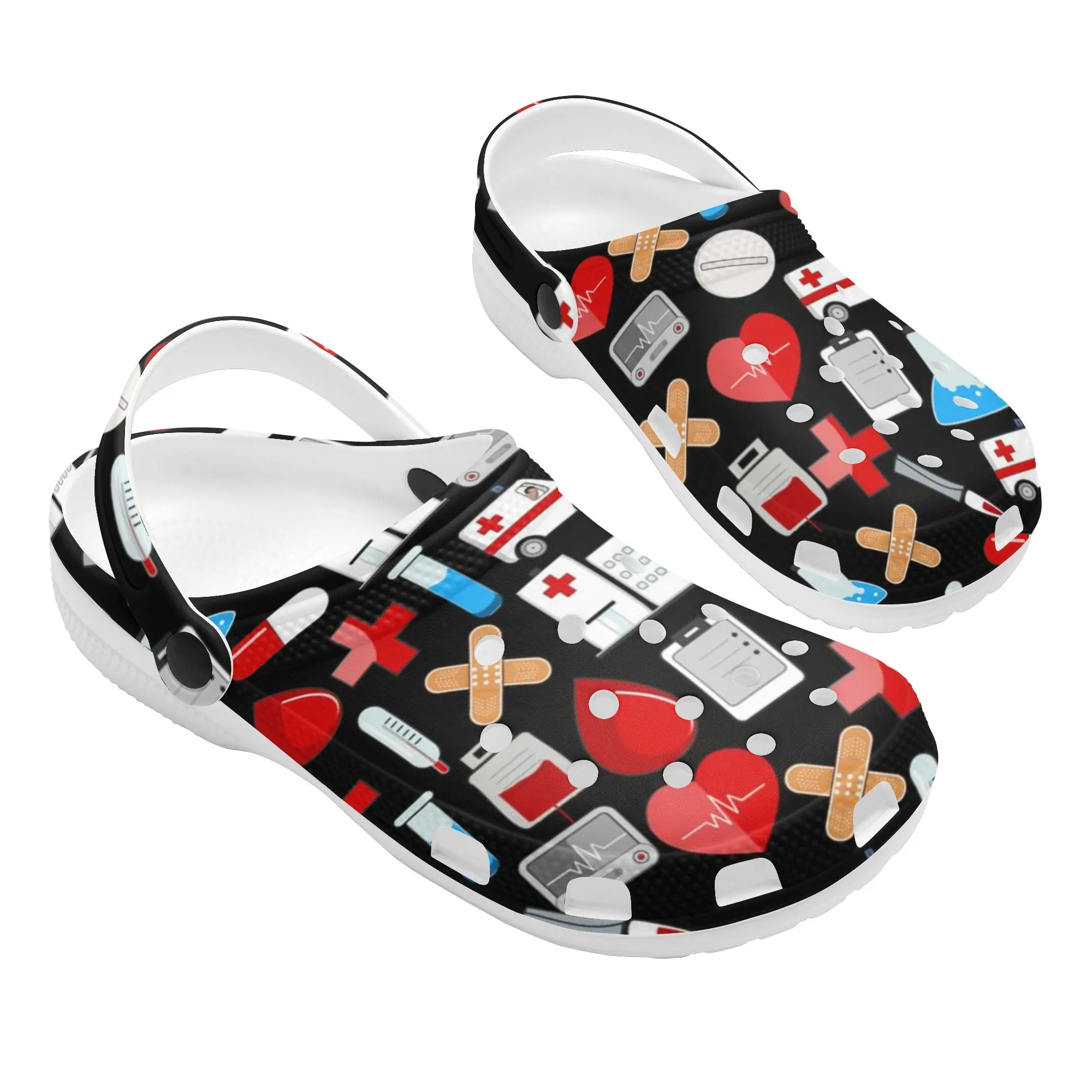 Womens Medical Emoji Clogs aka Mules aka Slides