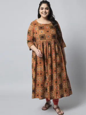 Women's Mustard Rayon Nyara Cut A-Line Kurta