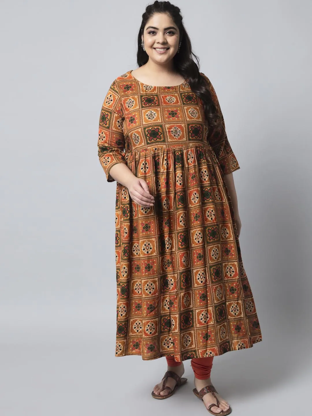 Women's Mustard Rayon Nyara Cut A-Line Kurta
