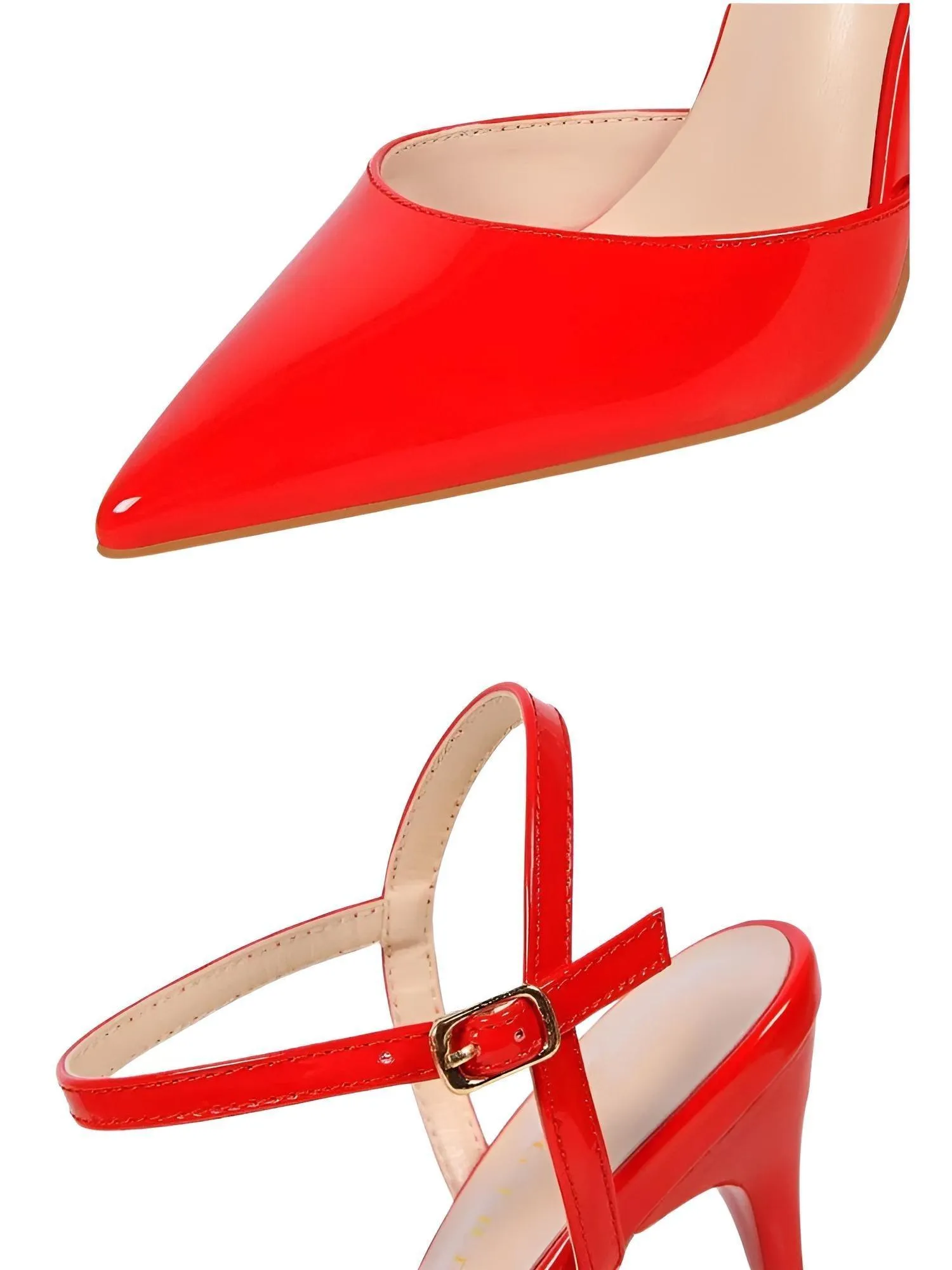 Women's Patent Leather Pumps Stiletto Heel Sandals