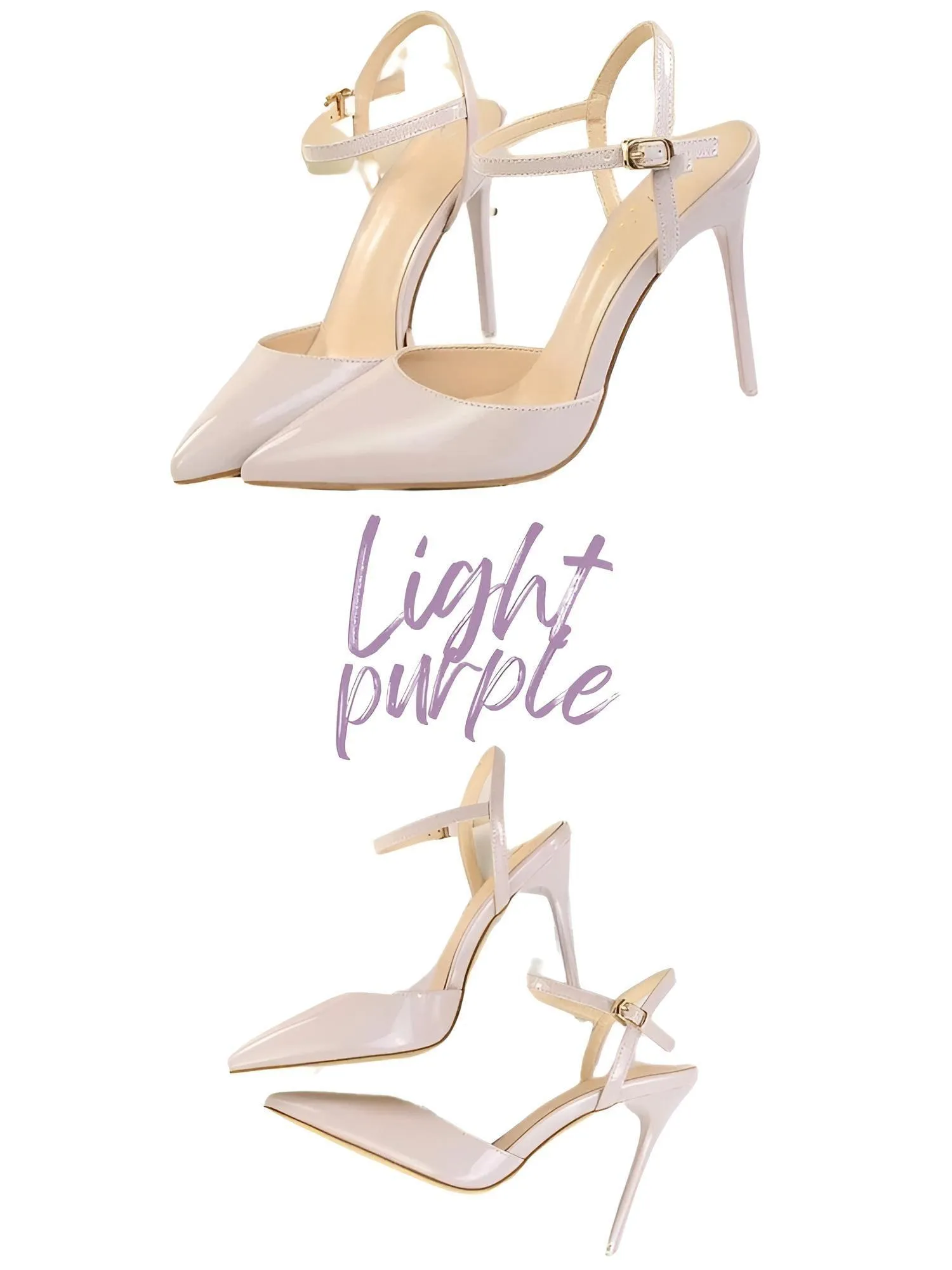 Women's Patent Leather Pumps Stiletto Heel Sandals