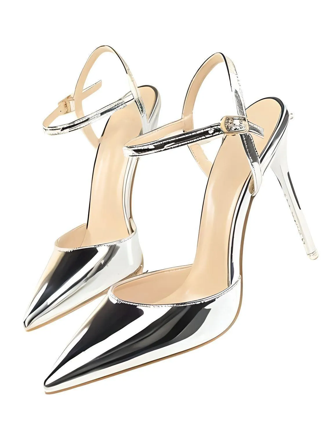 Women's Patent Leather Pumps Stiletto Heel Sandals