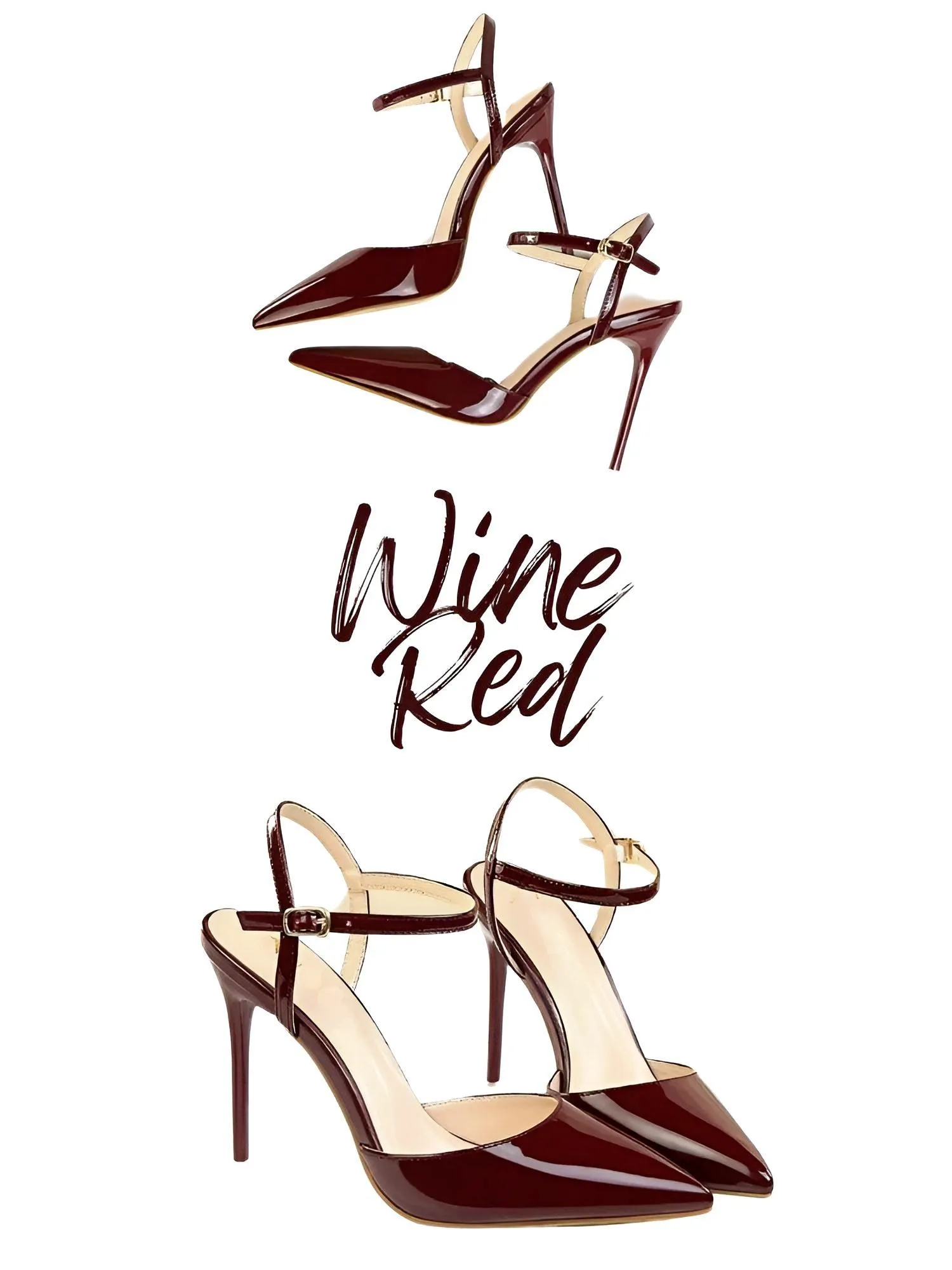 Women's Patent Leather Pumps Stiletto Heel Sandals