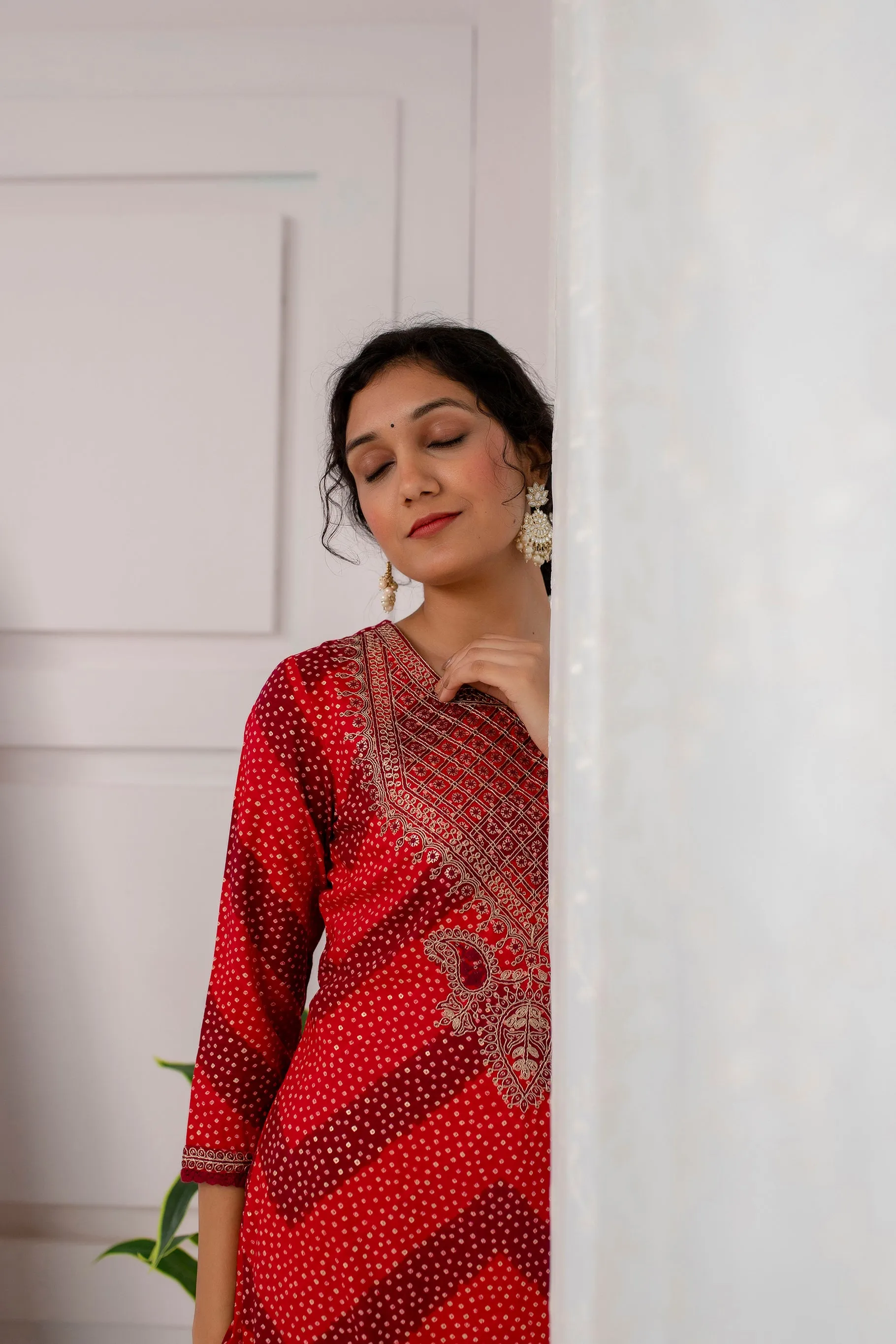 Womens Rayon Maroon and Purpal Straight Kurta