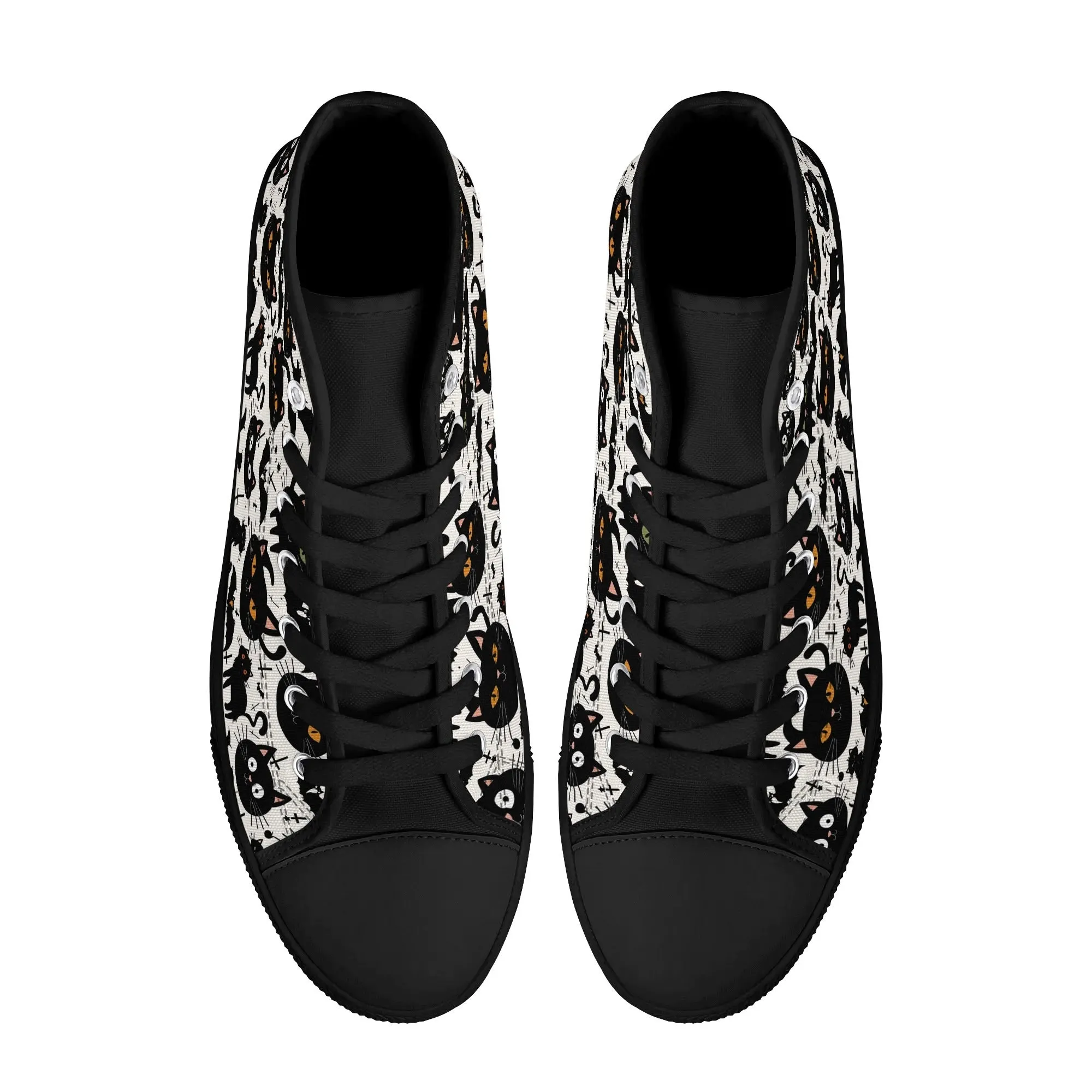 Womens Rubber High Top Crazy Cat Canvas Shoes