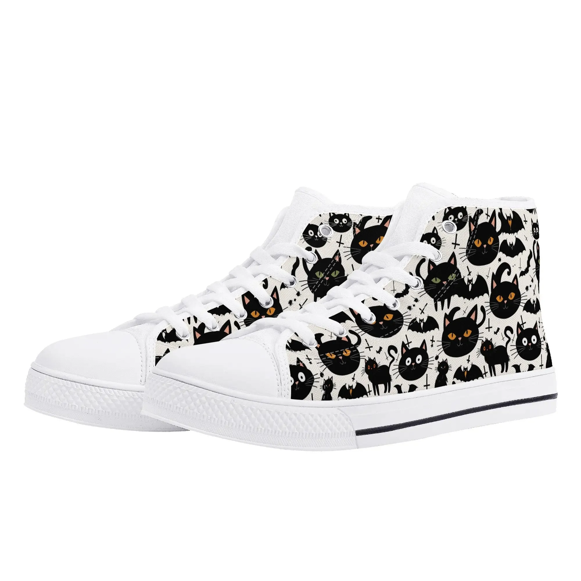 Womens Rubber High Top Crazy Cat Canvas Shoes