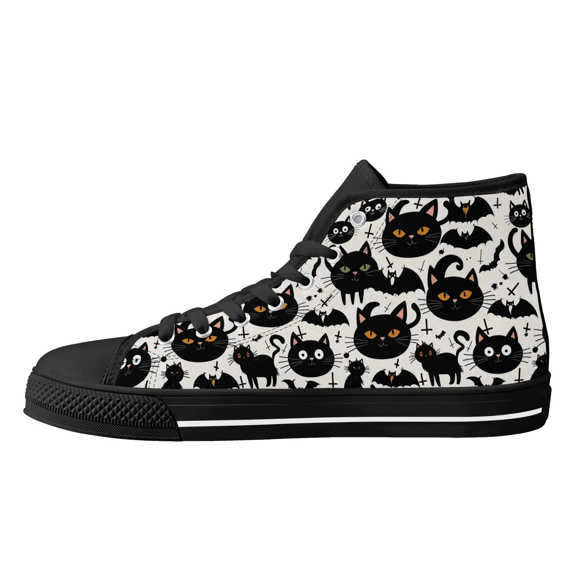 Womens Rubber High Top Crazy Cat Canvas Shoes