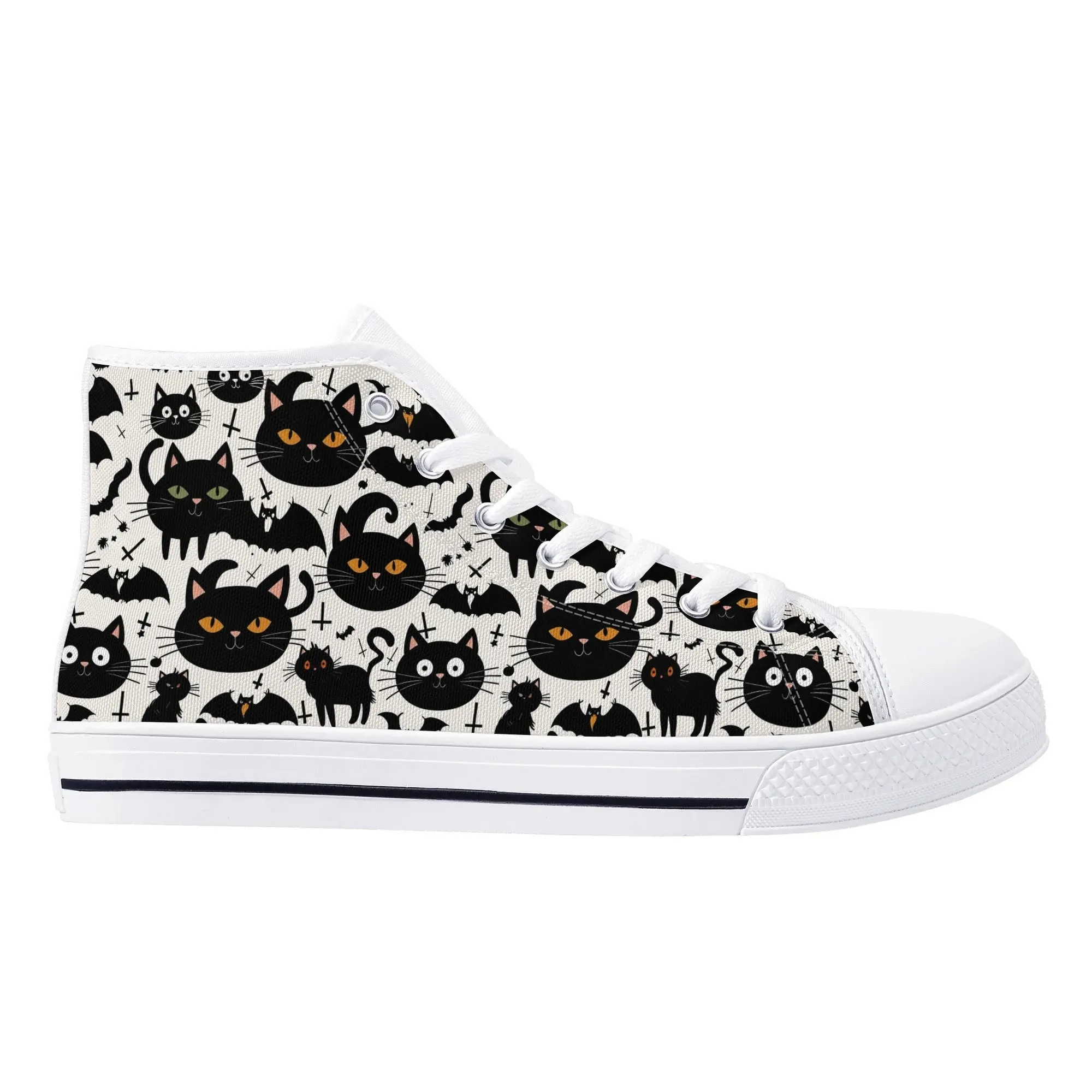 Womens Rubber High Top Crazy Cat Canvas Shoes