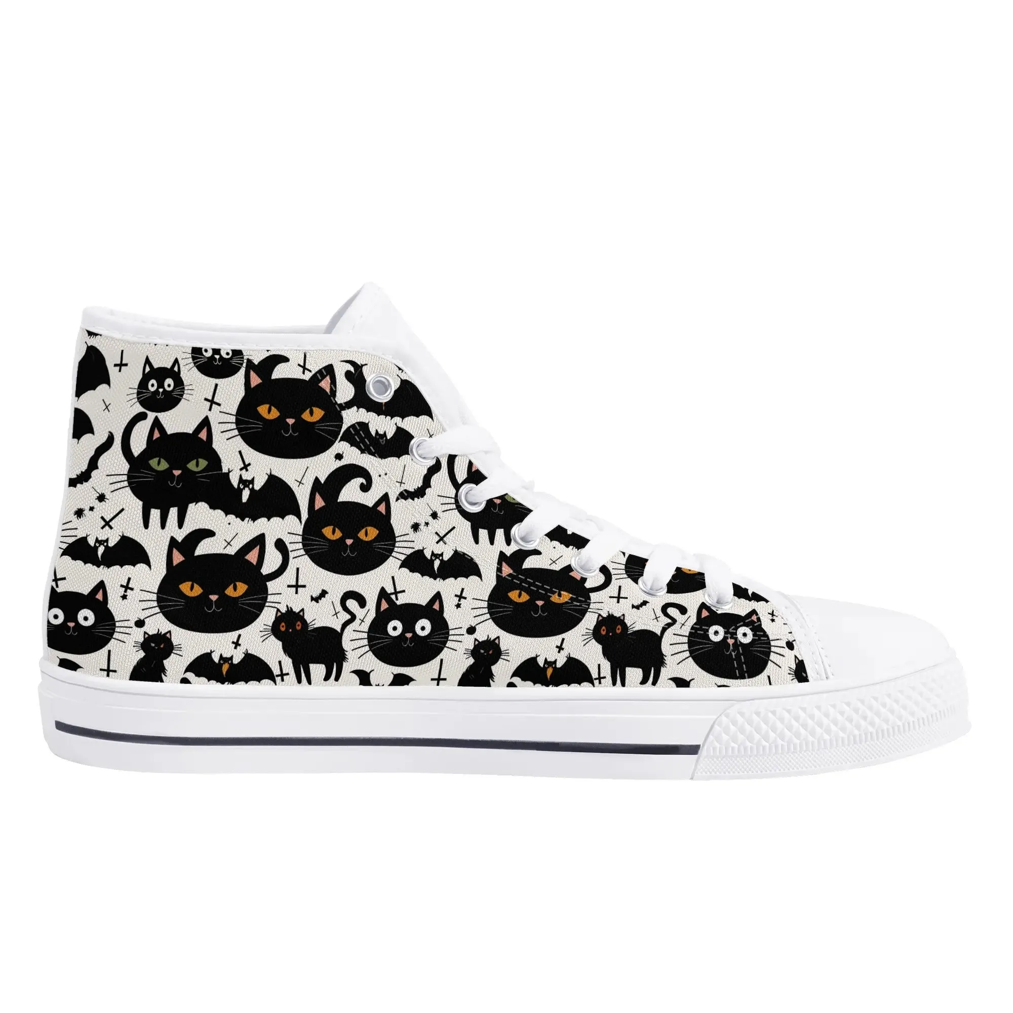 Womens Rubber High Top Crazy Cat Canvas Shoes