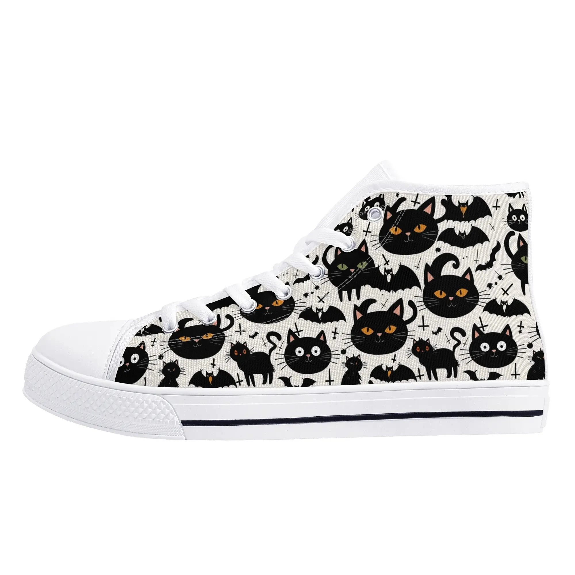 Womens Rubber High Top Crazy Cat Canvas Shoes