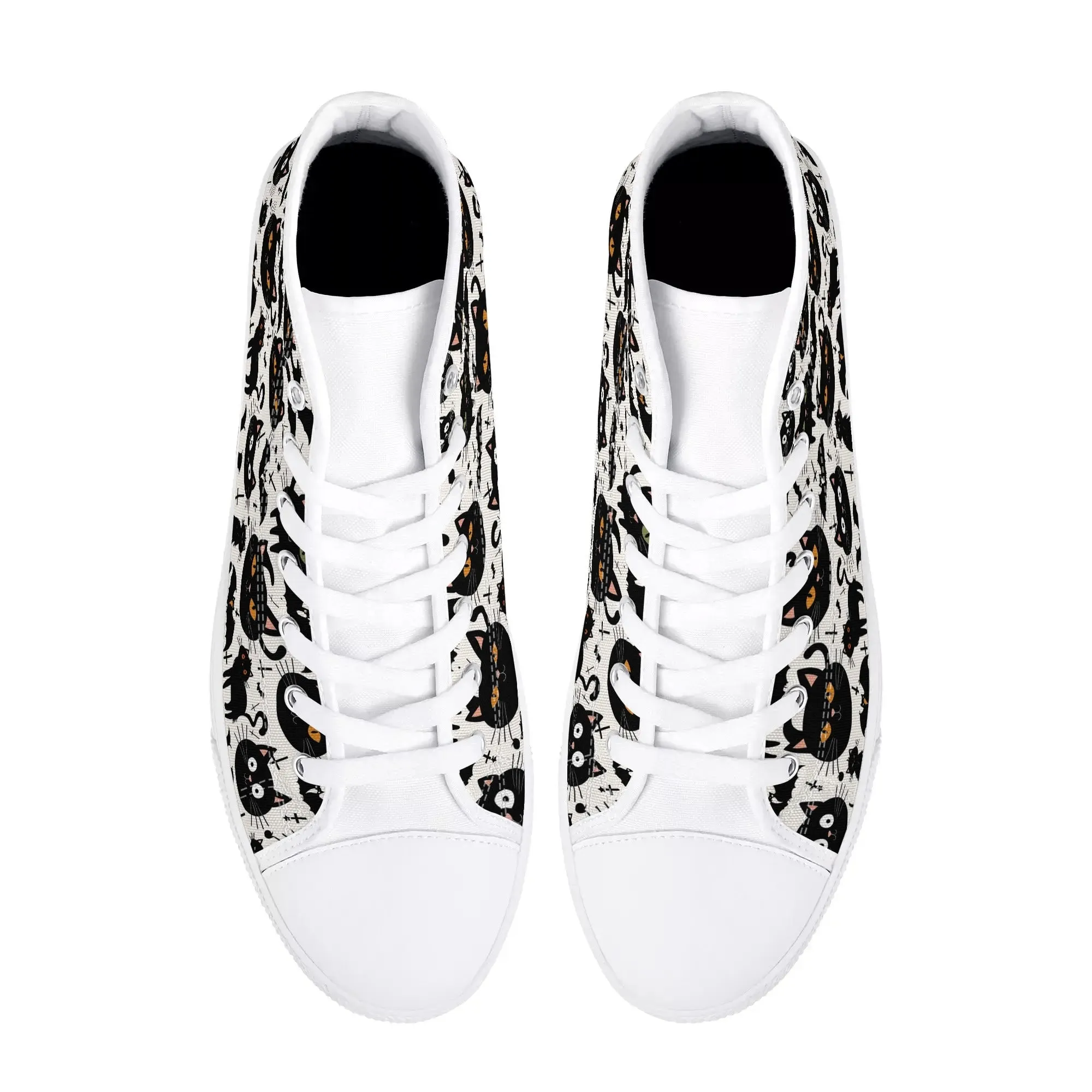 Womens Rubber High Top Crazy Cat Canvas Shoes