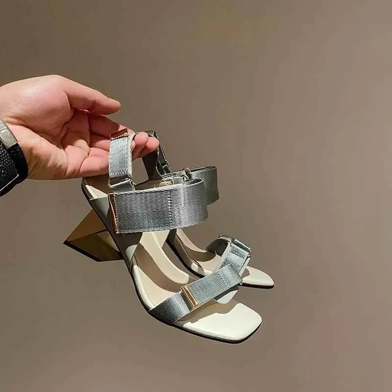 Women's Sandals Shoes - Gladiator High Heels, Leather Office Design - TSS166