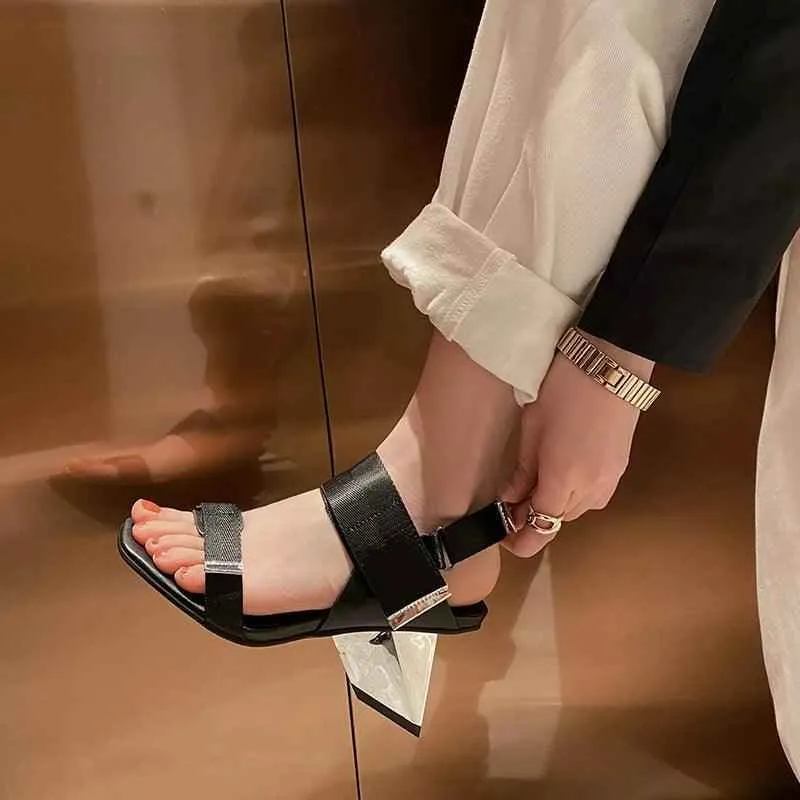 Women's Sandals Shoes - Gladiator High Heels, Leather Office Design - TSS166