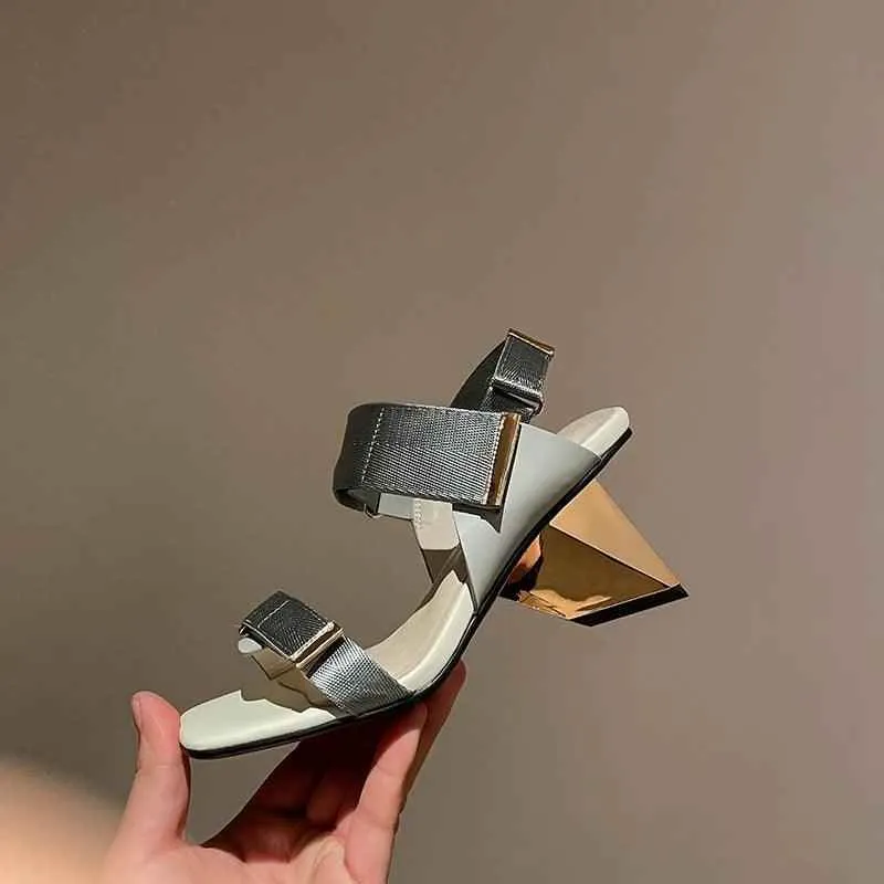Women's Sandals Shoes - Gladiator High Heels, Leather Office Design - TSS166