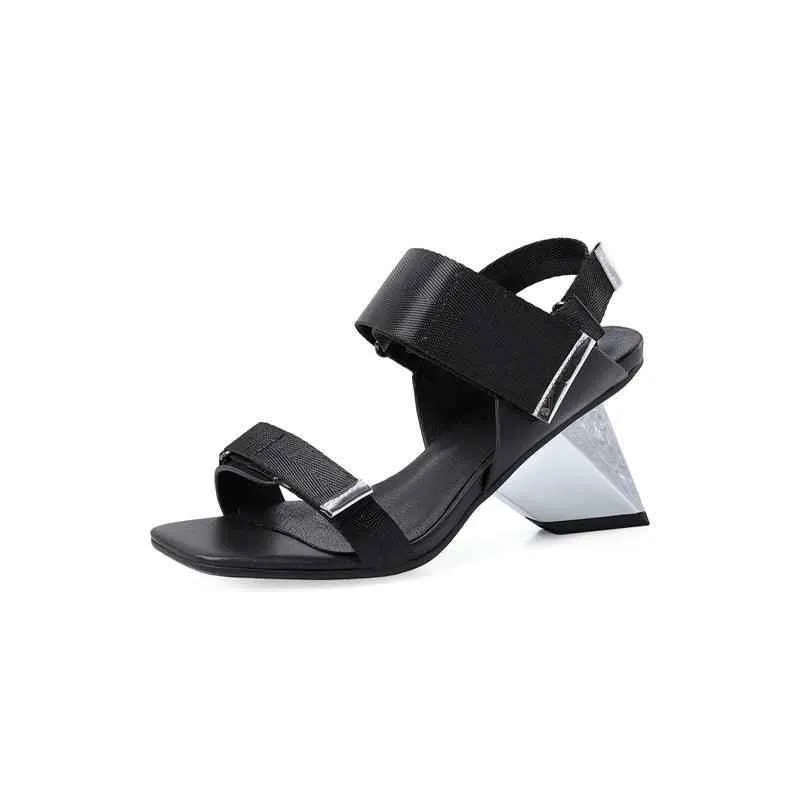 Women's Sandals Shoes - Gladiator High Heels, Leather Office Design - TSS166