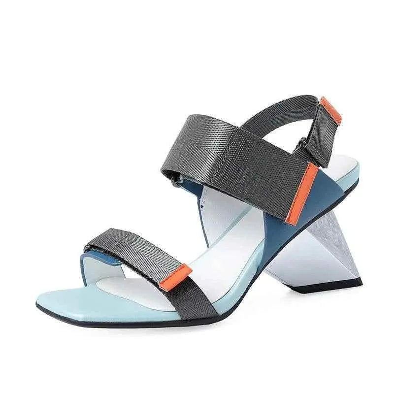 Women's Sandals Shoes - Gladiator High Heels, Leather Office Design - TSS166