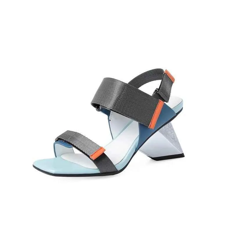 Women's Sandals Shoes - Gladiator High Heels, Leather Office Design - TSS166