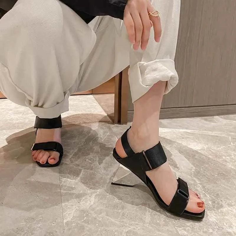 Women's Sandals Shoes - Gladiator High Heels, Leather Office Design - TSS166