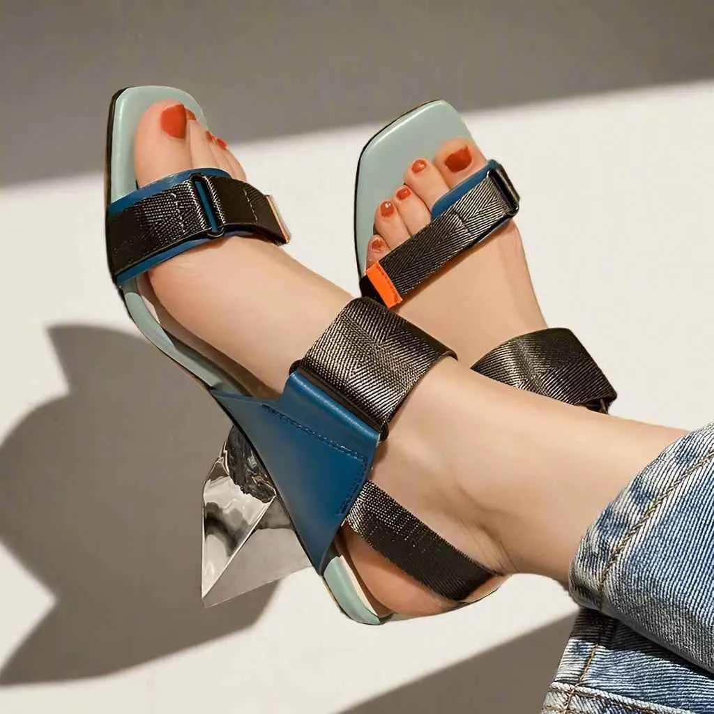 Women's Sandals Shoes - Gladiator High Heels, Leather Office Design - TSS166
