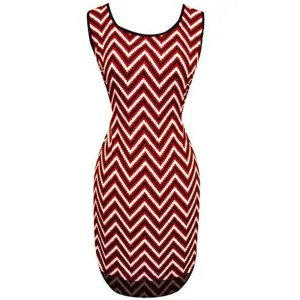 Women's Spring Summer Chevron Design High-Low Dresses