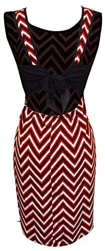 Women's Spring Summer Chevron Design High-Low Dresses