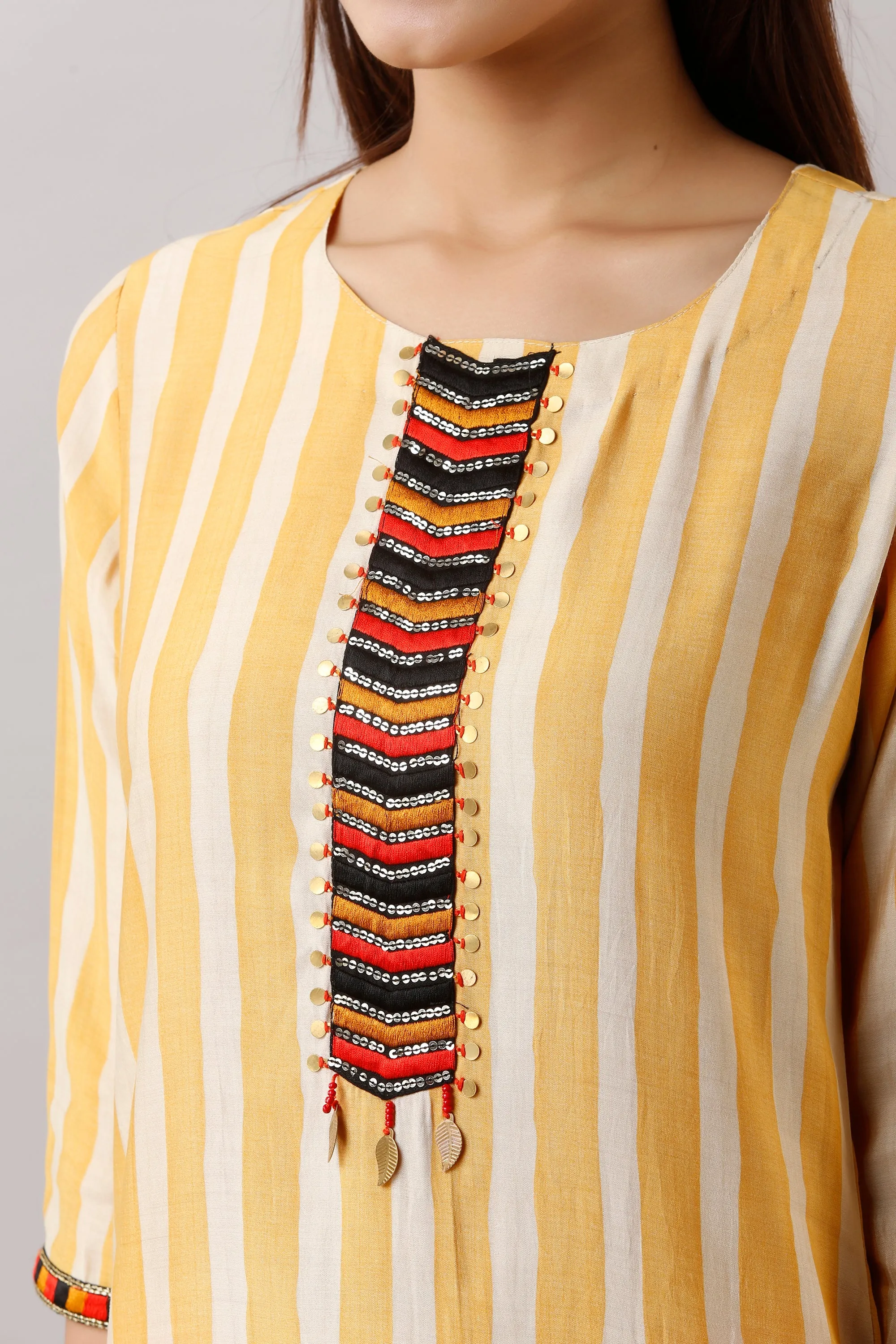 Yellow Color Rayon Straight Women's Kurta