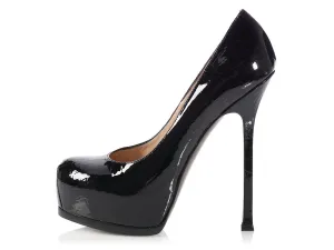 YSL Black and Beige Croco Chess Vernis Tribtoo 105